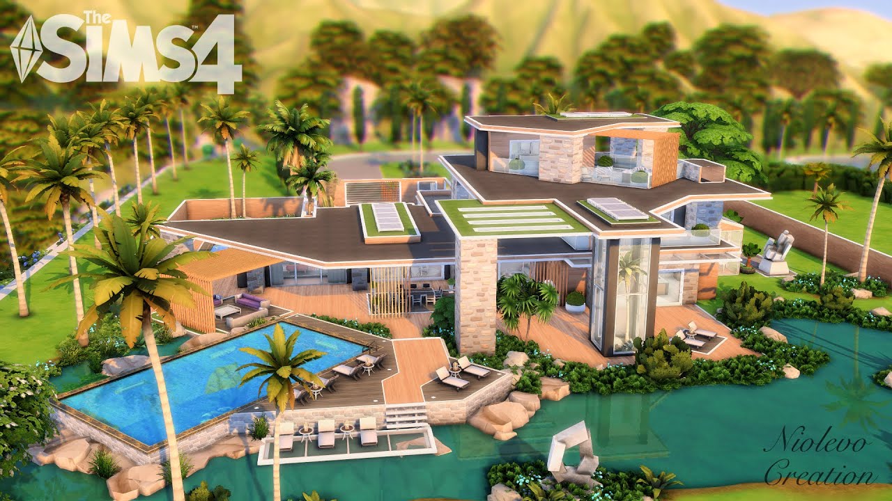 Luxurious Architect Villa NO CC Les Sims 4 Stop Motion YouTube