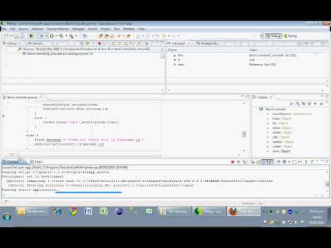 Simple debugging with Grails and STS