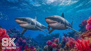 Aquarium 8K VIDEO (ULTRA HD) 🐠 Colorful Tropical Fish - Relaxing Music for Deep Sleep