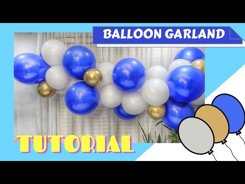 Balloon Garland using fishing line #balloon #balloongarland