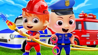 Police Cars Little Fan, Fire Truck, Ambulance🚒🚓 Little Rescue Squad | CoComelon Toys & Kids Songs