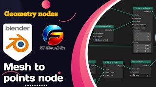 How to use Mesh to points node in Blender | Blender geometry nodes tutorial
