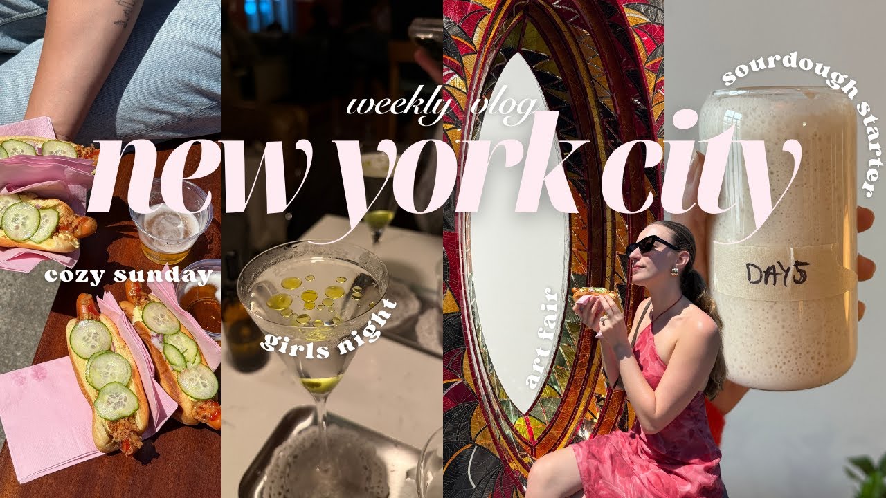 A Realistic Week in NYC | Brooklyn Day 🌭 Frieze NY  🖼️  & Sourdough Starter from Scratch 🥖