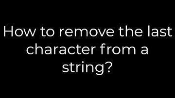 Java :How to remove the last character from a string?(5solution)