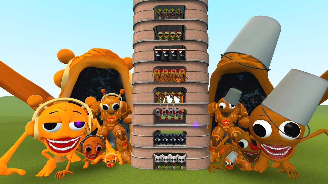 ВЫСОКАЯ ТРАВА ОТ МАЛЕНЬКОГО ДО БОЛЬШОГО ВСЕ SPRUNKI ОРАНЖЕВЫЕ ПРОТИВ ВСЕХ БРОВЕЙ СЕМЕЙСТВО SPRUNK...