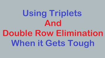 Sudoku Primer 272 - Finding Next Number With Triplets & Double Row Elimination