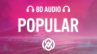 The Weeknd, Madonna, Playboi Carti - Popular (Lyrics) | 8D Audio 🎧