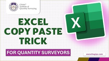 Excel Copy Paste Trick for Quantity Surveyors | GIQS