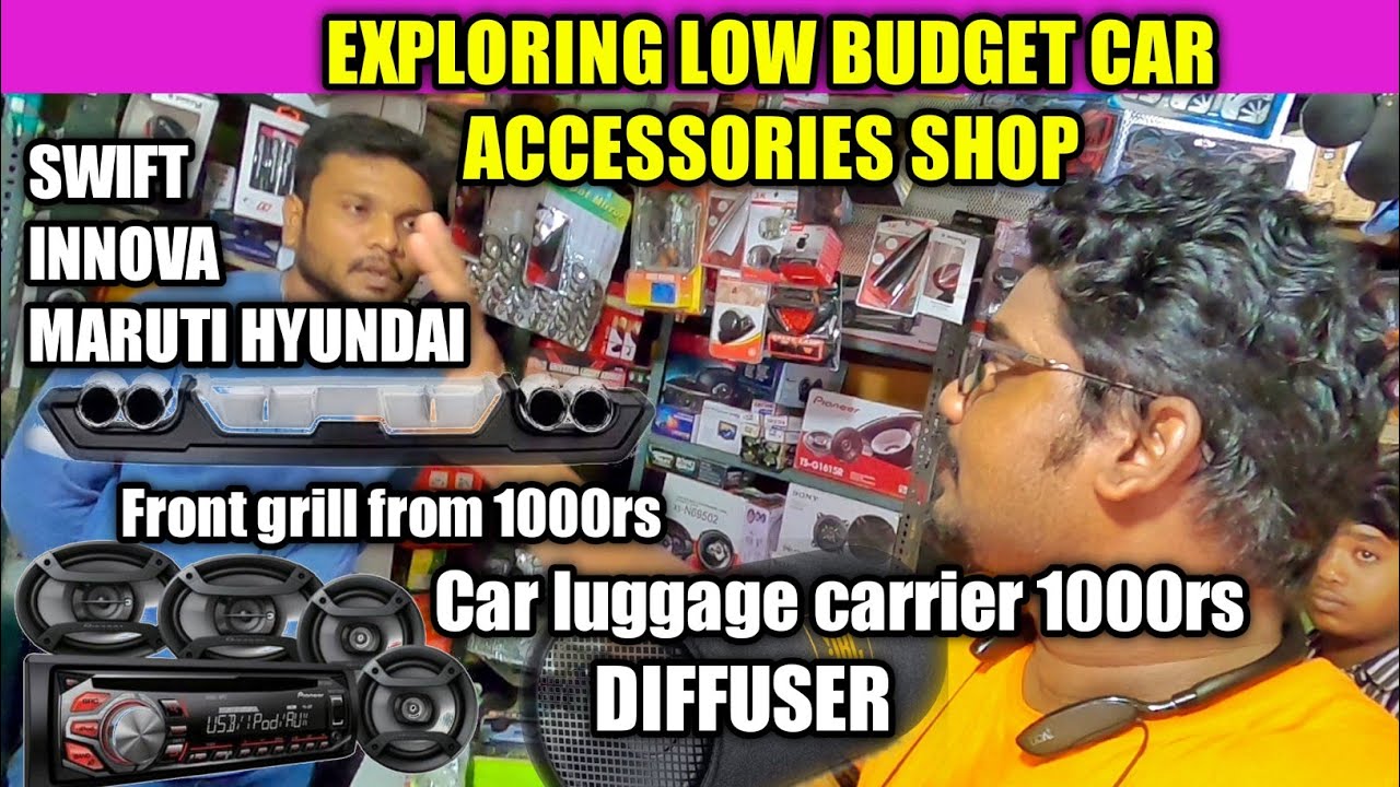 Car Accessories In Low Budget Diffuser Extra lights Car luggage Carrier