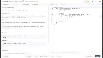 Leetcode 28(implement Strstr)