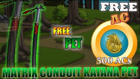 AQW MATRIX CONDUIT KATANA PET I 500 ACS LOYALTY SHOP (AC TAGGED PET / BOOK OF LORE)
