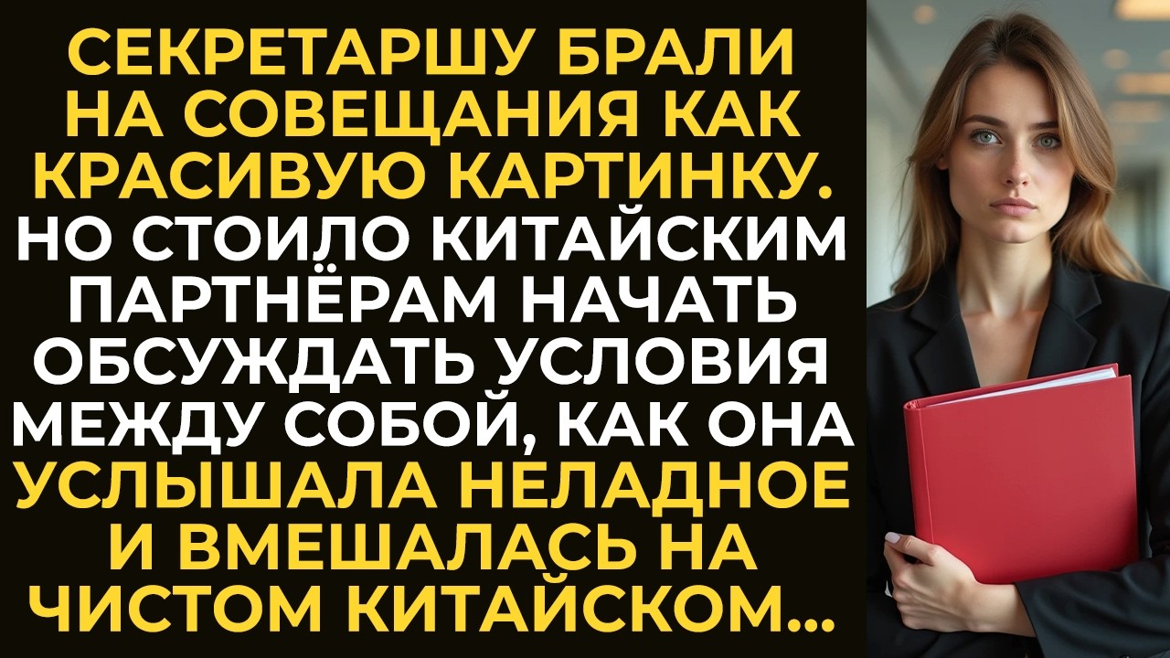 Секретаршу брали на совещания как красивую картинку. Но стоило китайским партнёрам начать…