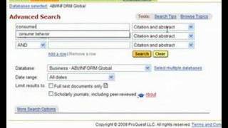 Finding Articles w/ Hypothesis Testing in ABI/Inform (audio)