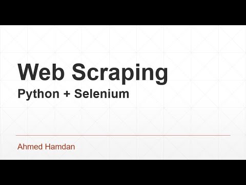 Practice Web Scraping Using Selenium - Intro - YouTube