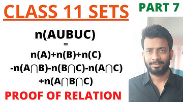 Practical Problems on Union and Intersection of Sets | Proof of n(AUBUC) Formula | Exercise 1.6