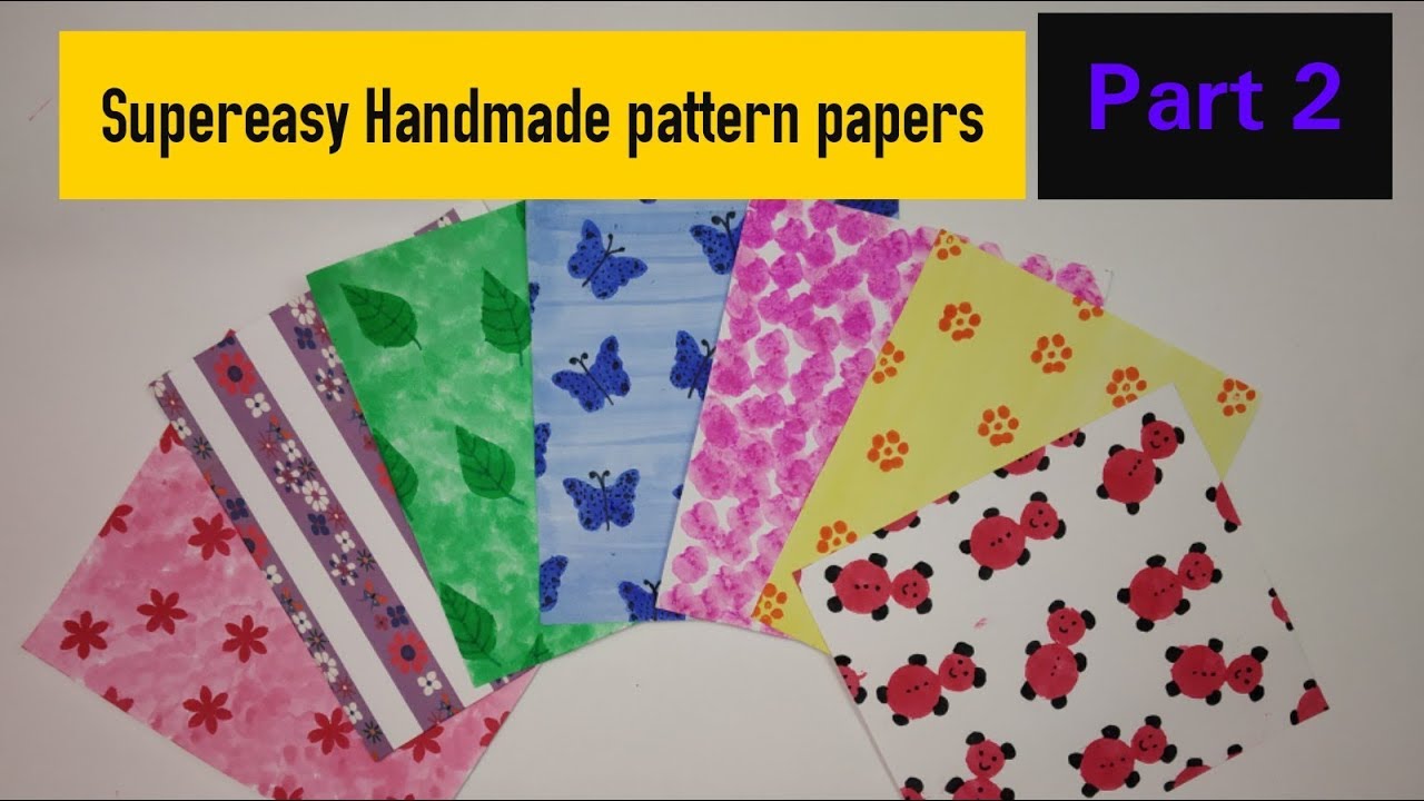 How to make Pattern Paper at Home/Easy Pattern papers making ideas