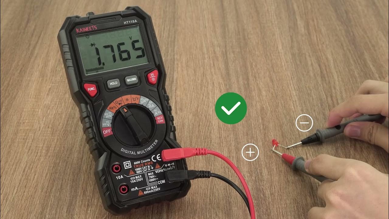 Use Kaiweets HT118A Multimeter to test diode YouTube