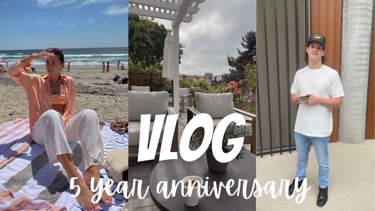 Vlog | trip to california, 5 year anniversary, beach bag essentials, + more