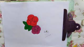 رسم ورد بأسلوب سهل و بسيط | How To Draw Flowers