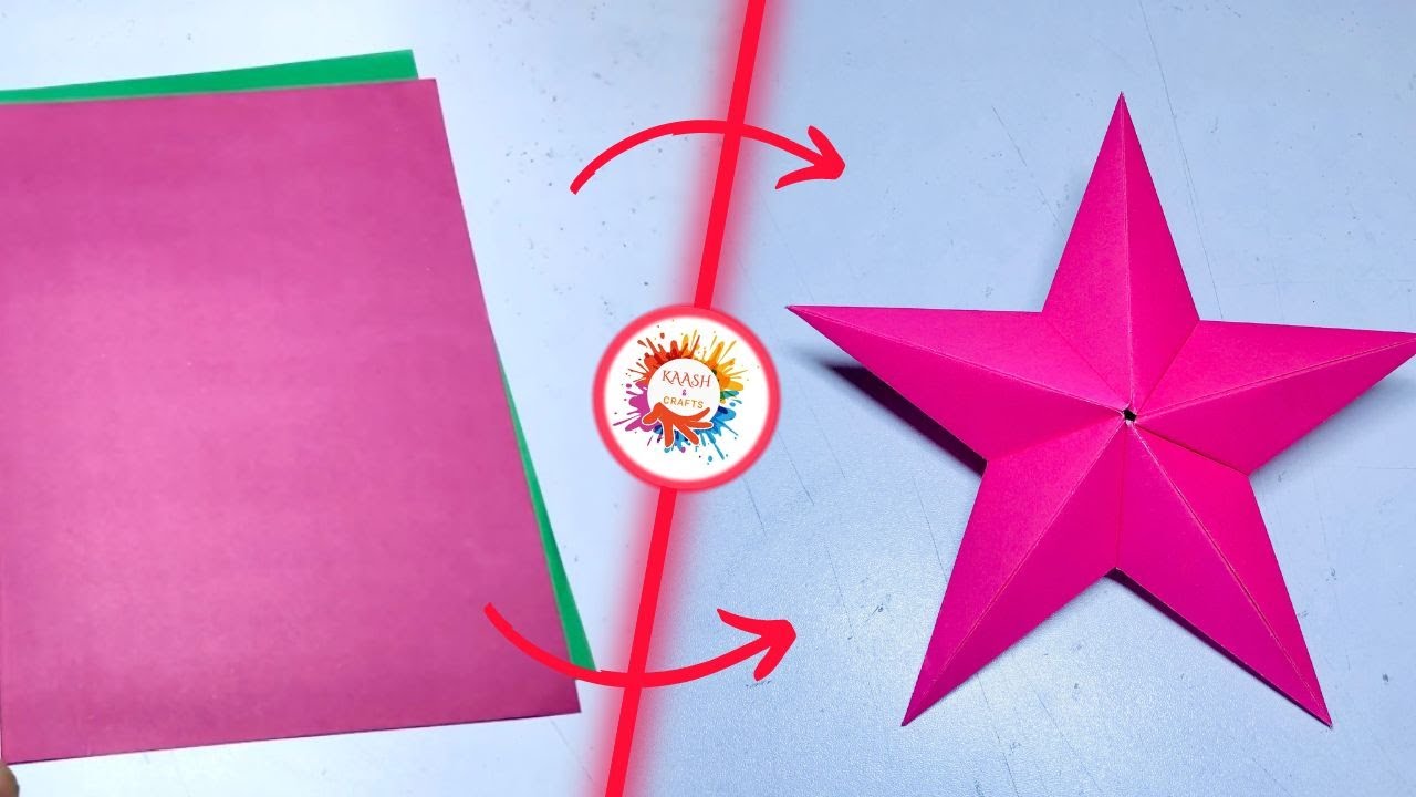 DIY Paper 3D Star Simple And Stunning Homemade Craft Ideas YouTube Diy paper 3d star simple and stunning homemade craft ideas youtube