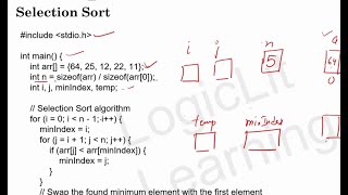 Selection Sort in C | DSA Program Explained Step-by-Step with Code | DSA, BCA, BTech, Interview Prep