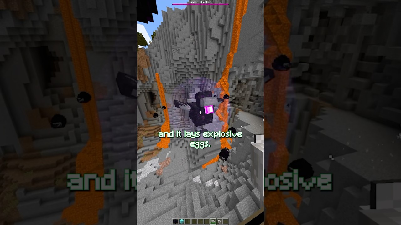 This #minecraft chicken is INSANE! #gaming #moddedminecraft #subscribe #mcyt #dantdm #minecraftmemes