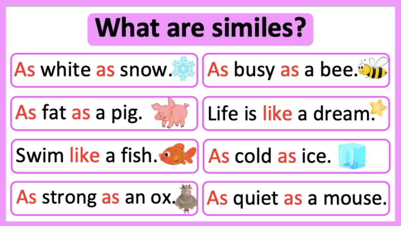 What are similes? 🤔 | Similes in English | Learn with examples ...