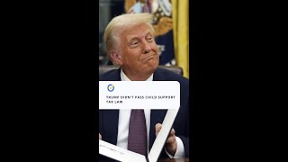 Trump didn’t pass child support tax law