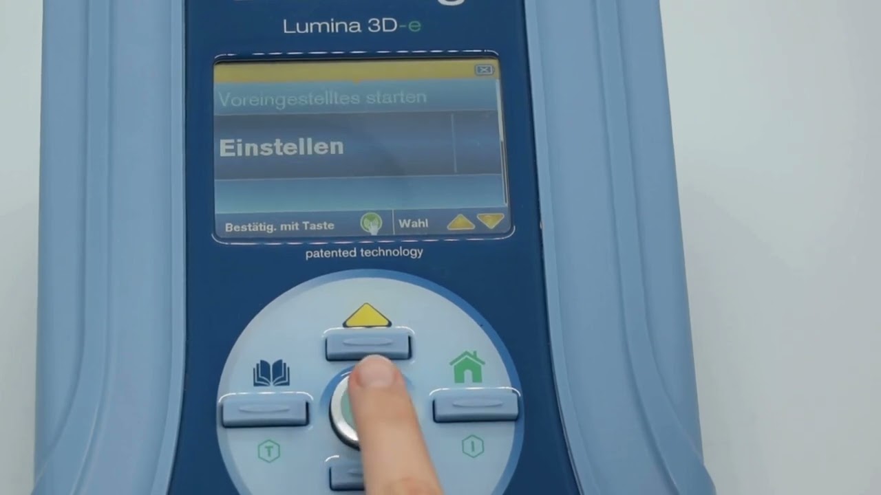 Bedienung des Biomag Magnetfeldtherapie-Geräts  Lumina Clinic-e 3D - Starten einen Programmes