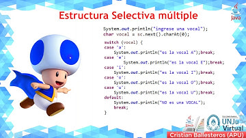 Estructuras selectivas simples dobles multiples en JAVA TEORIA UNJU VIRTUAL PARTE 4/5