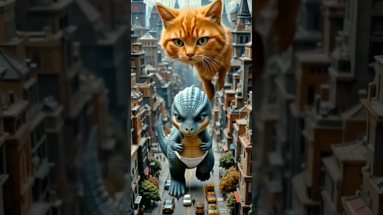 Gigantic Cat vs Diaper Dino Ek Mazedar Muqabla! 