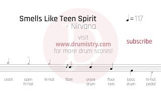 Nirvana - Smells Like Teen Spirit Drum Score chords