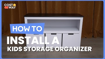 How to Install the 3-Drawer Kids Toy Storage Organizer with Open Shlelf | JZ10126 #costway #howto