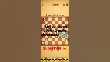 Hardest chess puzzle 3 move checkmate #chesspuzzle #short #chess