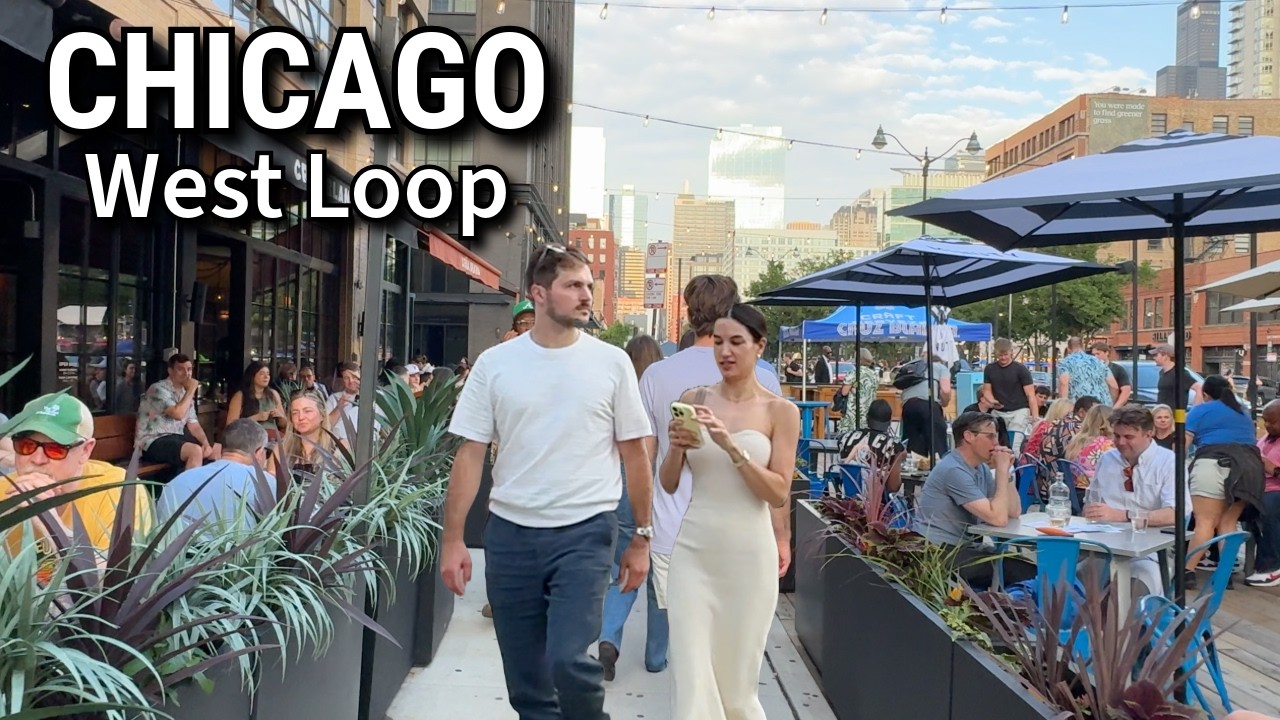 Chicago Juneteenth Day | West Loop | Walking Tour on Thursday | June 19, 2025 | 4k 60fps Video