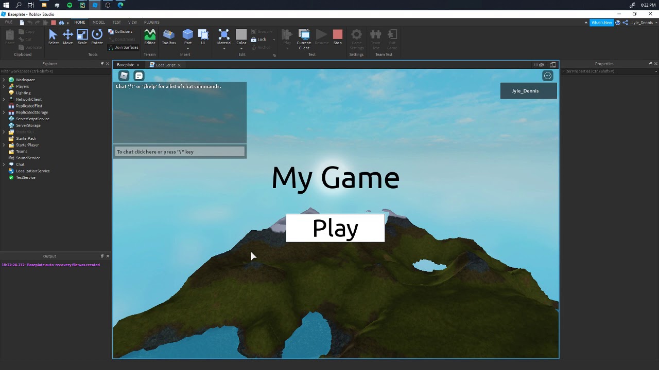 Making a Simple Main Menu Screen Roblox Studio YouTube
