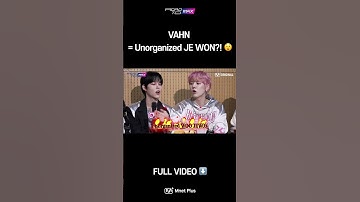 Thumbnail of #VAHN = Unorganized #JEWON?! 😲 #NINEi #나인아이 #반 #제원 #Shorts