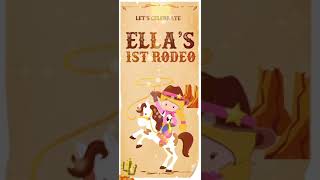 First Rodeo Video Invitation | Personalized Animated Digital Invitation