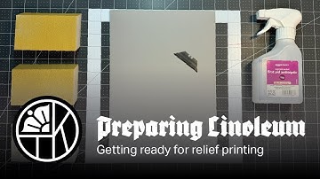 Preparing new linoleum for relief printing