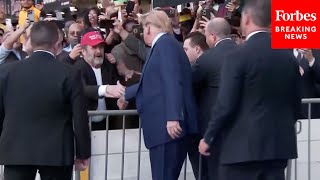 VIRAL MOMENT: Crowd Outside Harlem Bodega Chants '4 More Years' When Trump Arrives And Greets Them