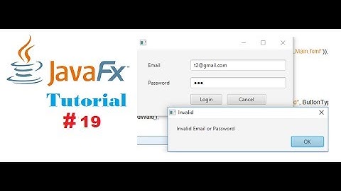 #19 JavaFx and SQL Server Tutorials | Login Form