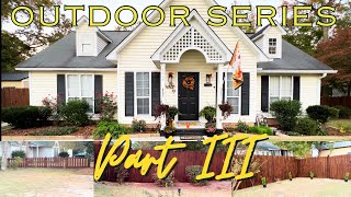 Fall 🍁Outdoor Series Part 3|Pressure Wash & Stain Fence|Paint Shutters|Outdoor Makeover