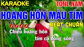 ✔HOÀNG HÔN MÀU TÍM Karaoke Nhạc Sống Tone Nam | Tình Trần Organ