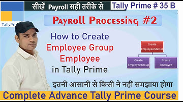 Create Employee Group and Master for payroll in Tally Prime| Payroll Processing in tally prime