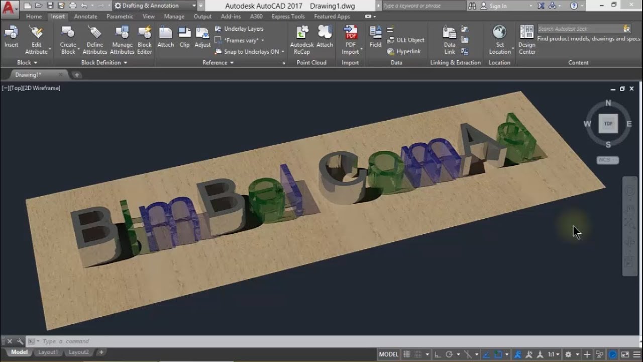 Autocad Jurus Jurus Sakti Membuat Tulisan Timbul Text 3D YouTube