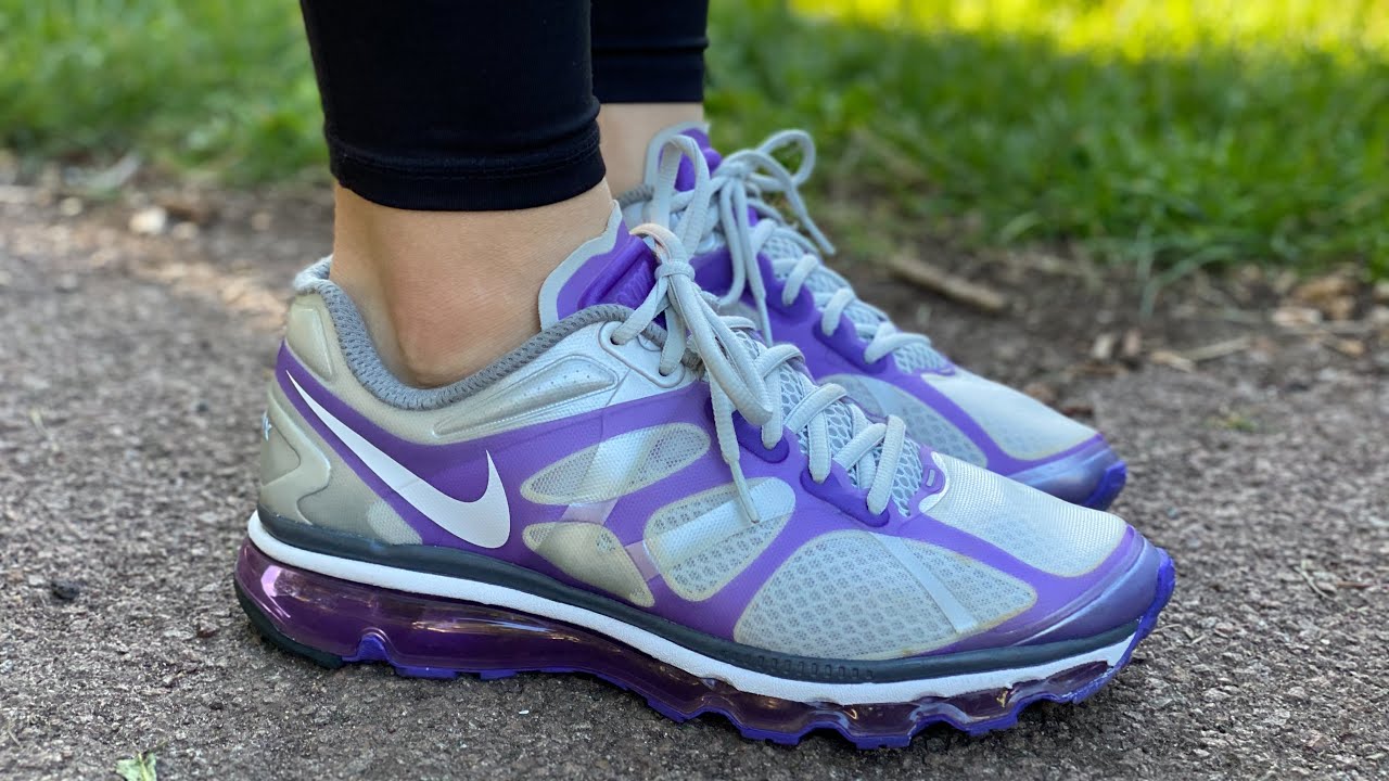 Dictadura Peregrinación estafa Women's Nike Air Max 2012 (Pure Platinum/White/Pure Purple/Dark Grey) -  YouTube