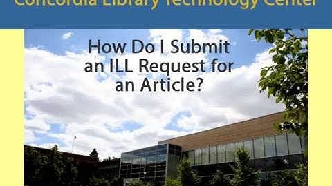 How Do I Submit an ILL Request for an Article?