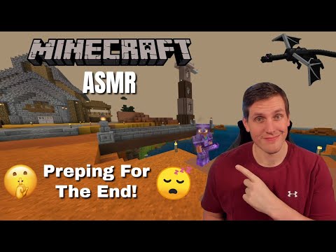 Relaxing ASMR Gaming Minecraft End Portal Preparations On Woohoo Island! (Soft Spoken)