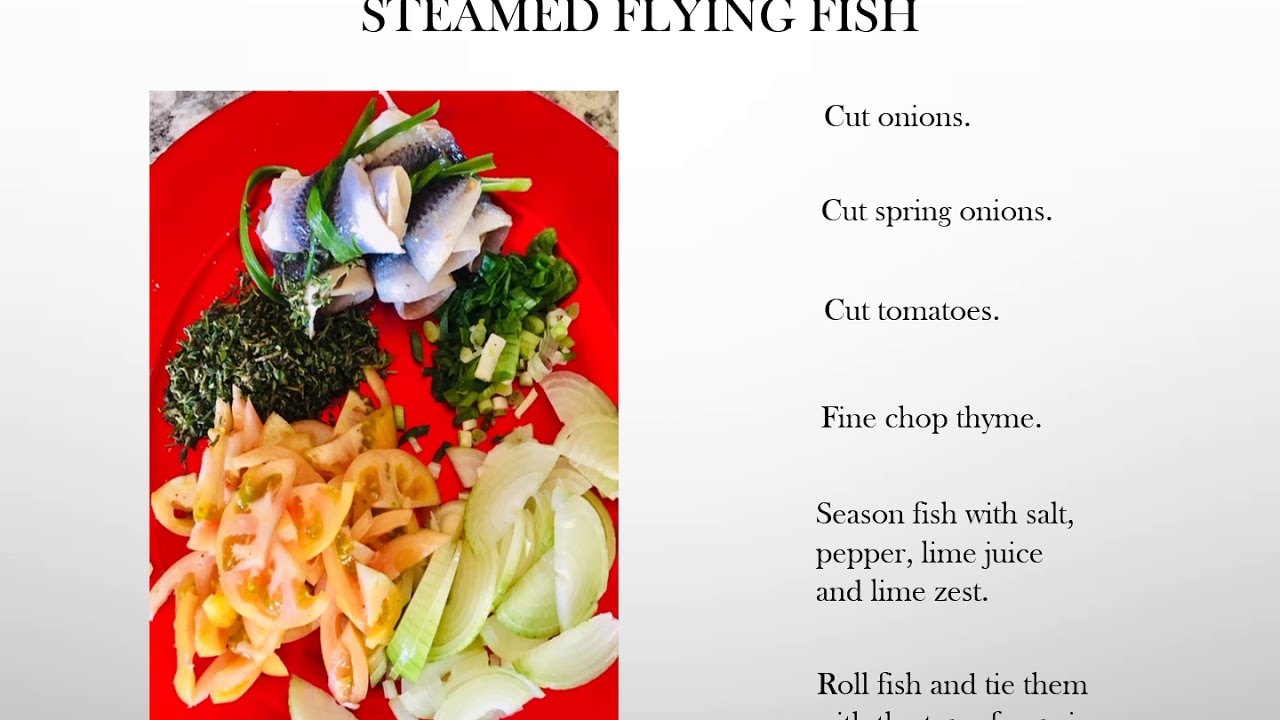 Cou cou and flying fish recipe video - YouTube
