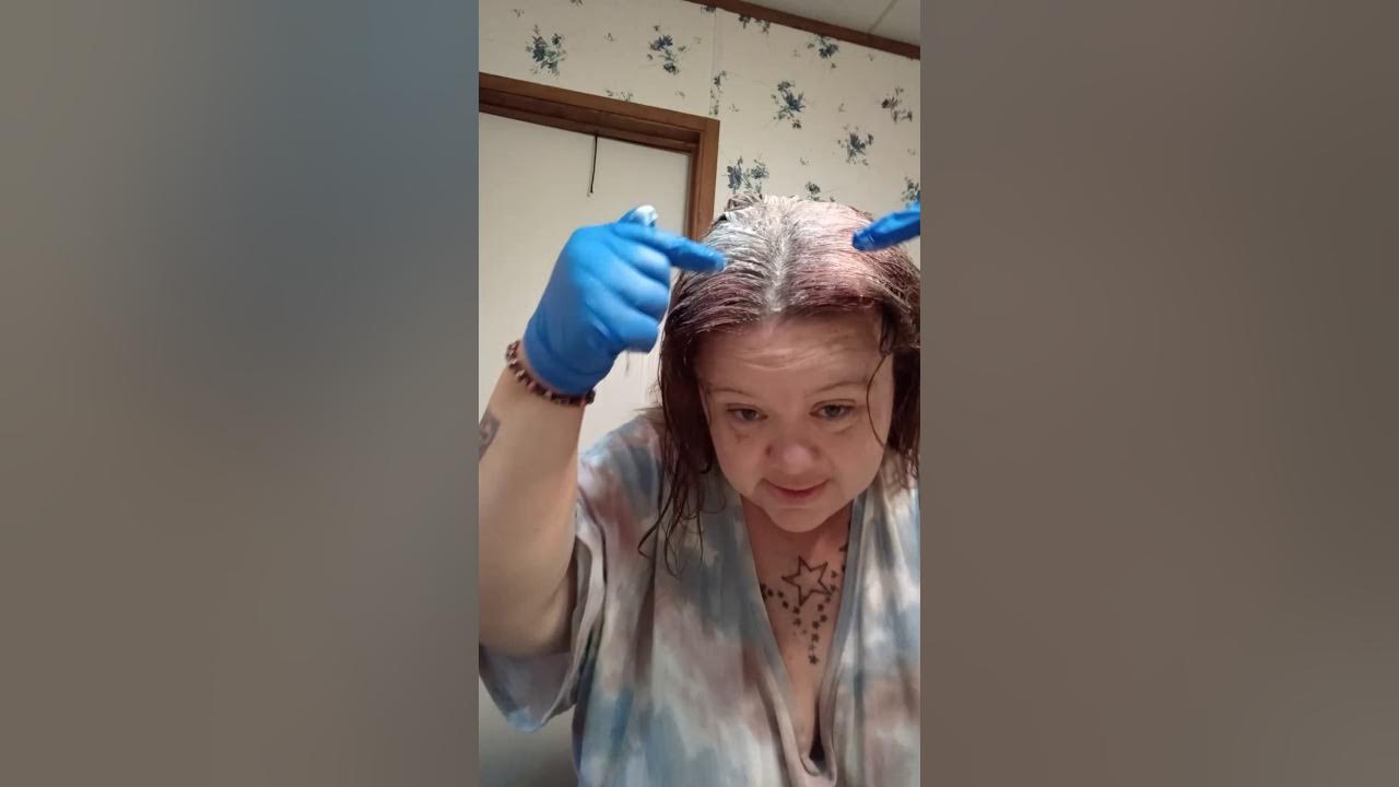 Removing hair color with Baking soda, Dawn dish soap ,and some